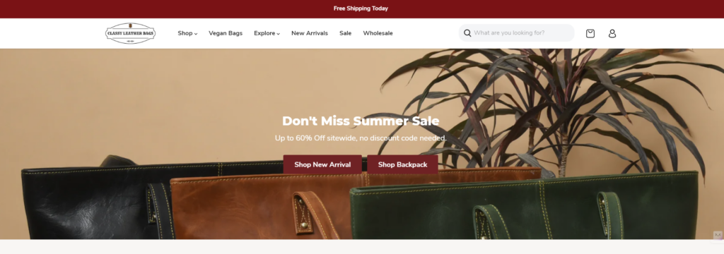 Classy Leather Bags is an online store for wholesale leather bags