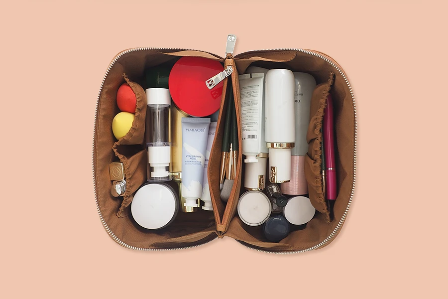 The Basic Capacity of Leather Cosmetic Bag.webp