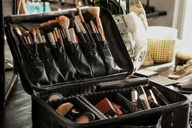 Make up brushes in bag